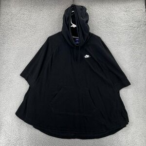 Nike Women's Sportswear Tech Fleece Essential Oversized Poncho Adult Large Black